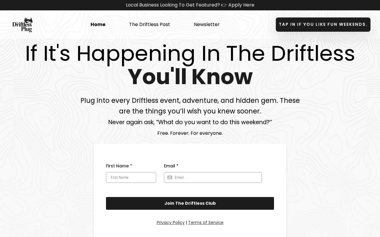 Screenshot of The Driftless Plug